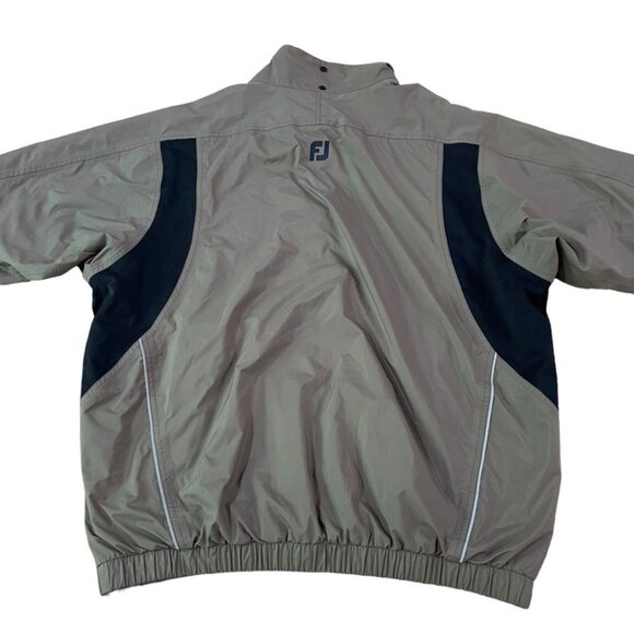 FootJoy DryJoys Windbreaker Men’s Size Large Brown Black Golf Jacket 1/2 Sleeve - Picture 5 of 5